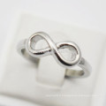 Vente en gros Classique Bijoux en acier inoxydable Bague Infinity Argent